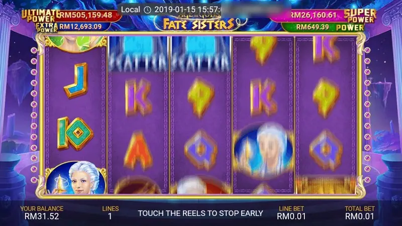 Two blue portal SCATTER symbols side by side on the top row, sisters below